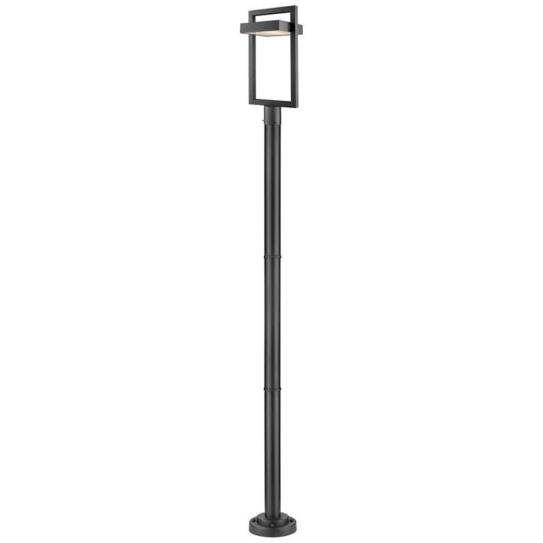 Image 1 Z-Lite Luttrel 97" High Black Finish Modern LED Post Light
