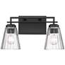 2_Z-Lite Lyna 9" High Matte Black 2-Light Wall Sconce
