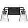 Z-Lite Lyna 9" High Matte Black 2-Light Wall Sconce