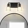 1_Z-Lite Lyna 9" High Matte Black 2-Light Wall Sconce
