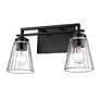 6_Z-Lite Lyna 9" High Matte Black 2-Light Wall Sconce more views