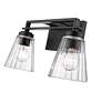 7_Z-Lite Lyna 9" High Matte Black 2-Light Wall Sconce more views