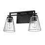 Z-Lite Lyna 9" High Matte Black 2-Light Wall Sconce
