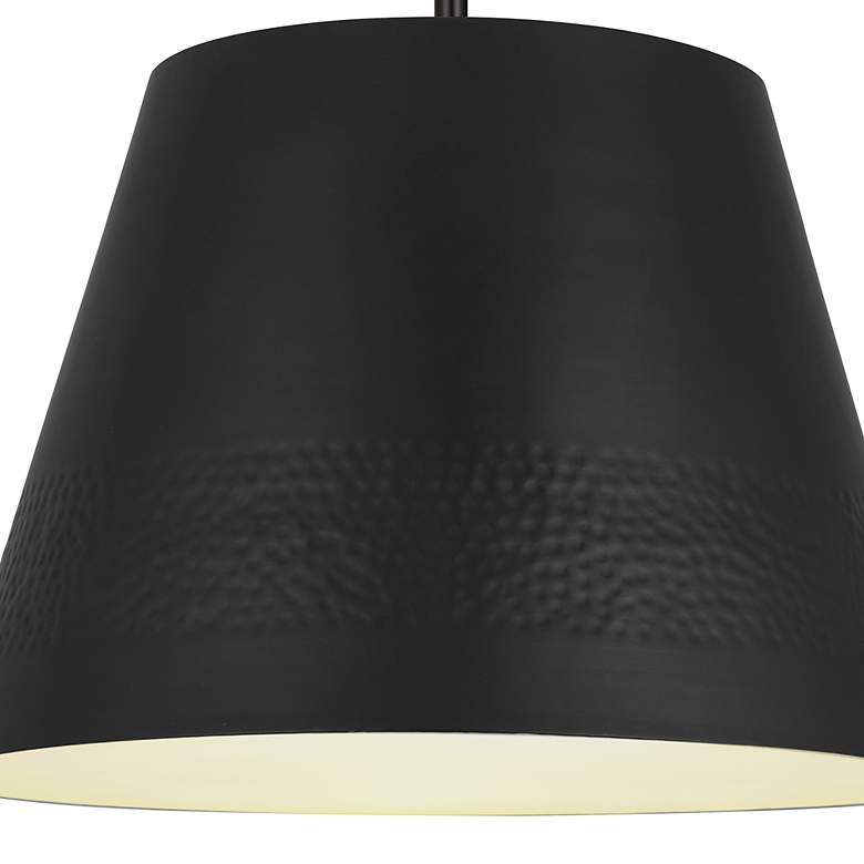 Image 4 Z-Lite Maddox 18" Wide Modern Matte Black Cone Pendant Light more views