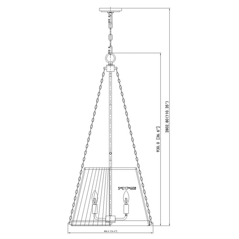 Image 7 Z-Lite Madeline 18" Wide Modern Gold 5-Light Pendant more views
