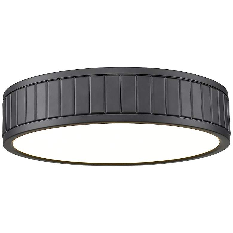 Image 1 Z-Lite Madison 12 1/2" Wide Matte Black LED Ceiling Light