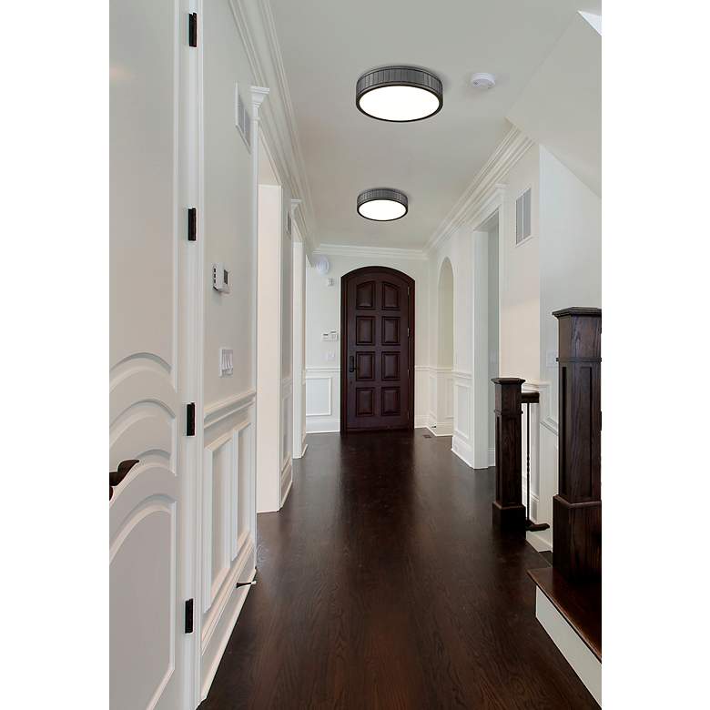 Image 2 Z-Lite Madison 12 1/2" Wide Matte Black LED Ceiling Light more views
