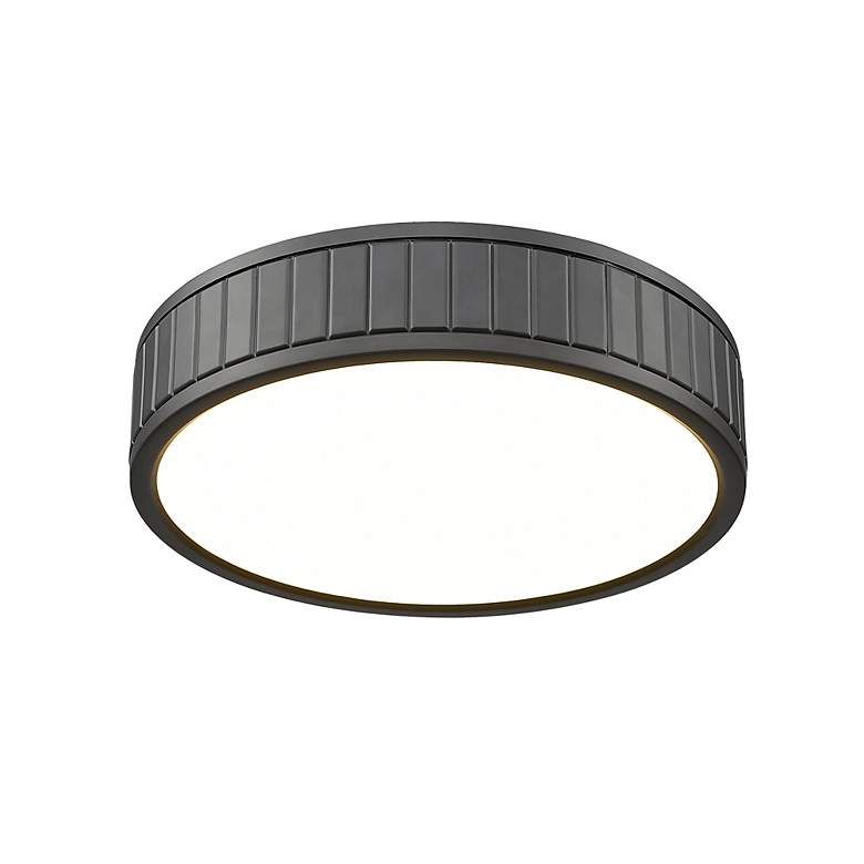 Image 5 Z-Lite Madison 12 1/2" Wide Matte Black LED Ceiling Light more views
