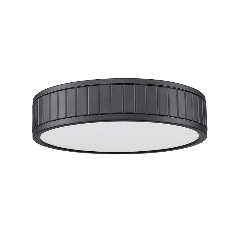 Image 7 Z-Lite Madison 12 1/2" Wide Matte Black LED Ceiling Light more views
