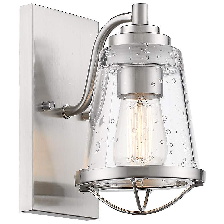 Image 1 Z-Lite Mariner 9" High Coastal Industrial Brushed Nickel Wall Sconce