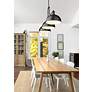 5_Z-Lite Melange 51 1/4" Wide Matte Black 3-Light Billiard Pendant more views