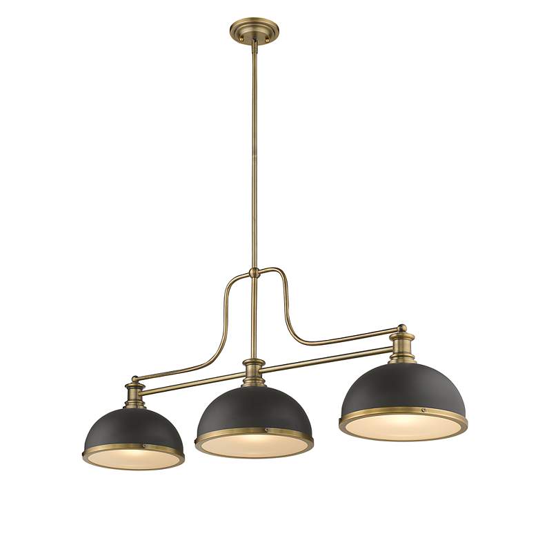 Image 6 Z-Lite Melange 52 inch Heritage Brass Island or Billiard Chandelier more views