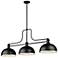 Z-Lite Melange 52" Matte Black 3-Light Billiard or Kitchen Pendant