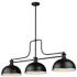 Z-Lite Melange 52" Matte Black 3-Light Billiard or Kitchen Pendant