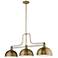 Z-Lite Melange 52" Wide Heritage Brass 3-Light Billiard Pendant