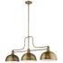 Z-Lite Melange 52" Wide Heritage Brass 3-Light Billiard Pendant