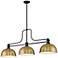 Z-Lite Melange 52" Wide Matte Black 3-Light Island Billiard Light