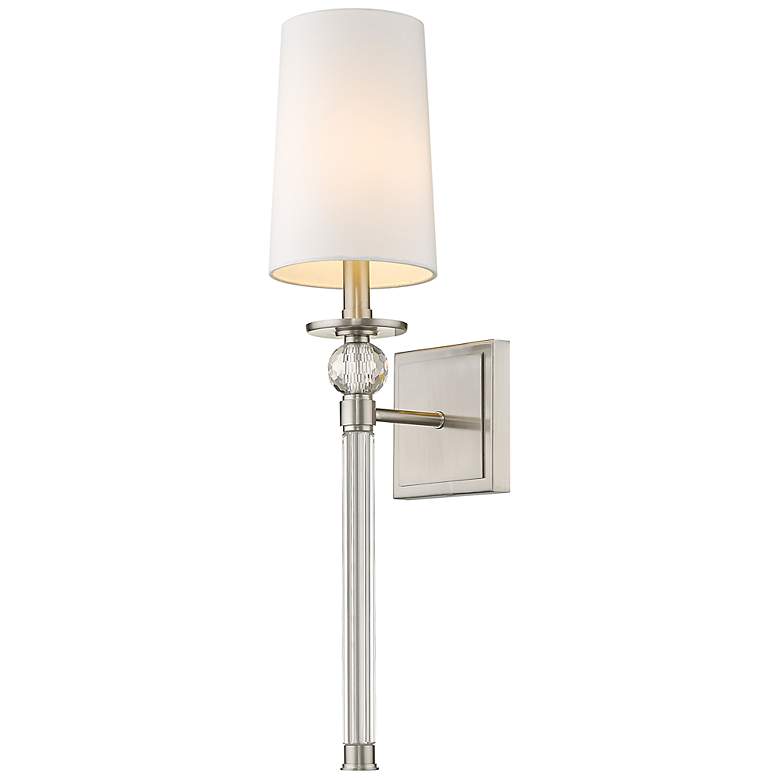 Image 1 Z-Lite Mia 25" High Brushed Nickel Steel Wall Sconce
