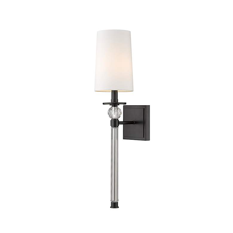 Image 3 Z-Lite Mia 25" High Matte Black Wall Sconce more views