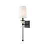 3_Z-Lite Mia 25" High Matte Black Wall Sconce more views
