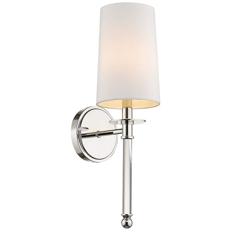 Image 1 Z-Lite Mila 19 1/2 inch High Polished Nickel 1-Light Wall Sconce
