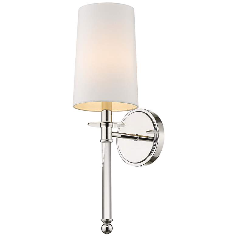 Image 1 Z-Lite Mila 19 1/2" High Polished Nickel 1-Light Wall Sconce