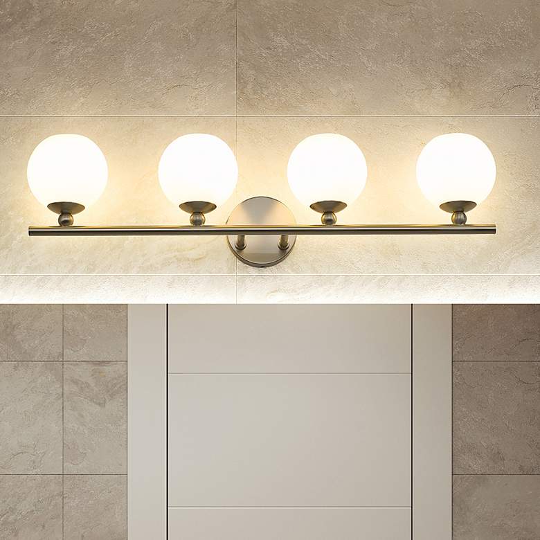 Image 1 Z-Lite Neoma 30" Wide Brushed Nickel 4-Light Bath Light