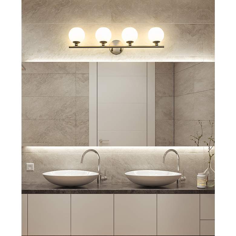 Image 3 Z-Lite Neoma 30" Wide Brushed Nickel 4-Light Bath Light more views