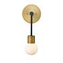 5_Z-Lite Neutra 1 Light Wall Sconce in Matte Black + Foundry Brass more views