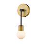 6_Z-Lite Neutra 1 Light Wall Sconce in Matte Black + Foundry Brass more views