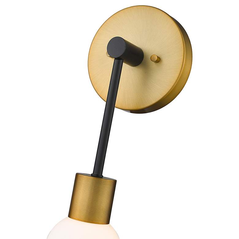 Image 7 Z-Lite Neutra 1 Light Wall Sconce in Matte Black + Foundry Brass more views