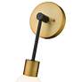 7_Z-Lite Neutra 1 Light Wall Sconce in Matte Black + Foundry Brass more views