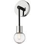 2_Z-Lite Neutra 1 Light Wall Sconce in Matte Black + Polished Nickel