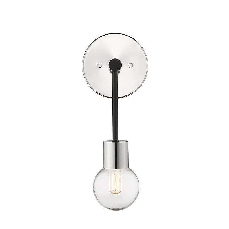 Image 5 Z-Lite Neutra 1 Light Wall Sconce in Matte Black + Polished Nickel more views