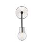 5_Z-Lite Neutra 1 Light Wall Sconce in Matte Black + Polished Nickel more views