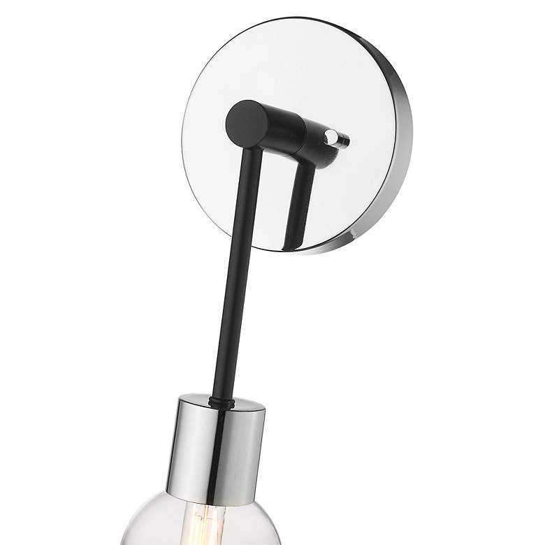 Image 7 Z-Lite Neutra 1 Light Wall Sconce in Matte Black + Polished Nickel more views