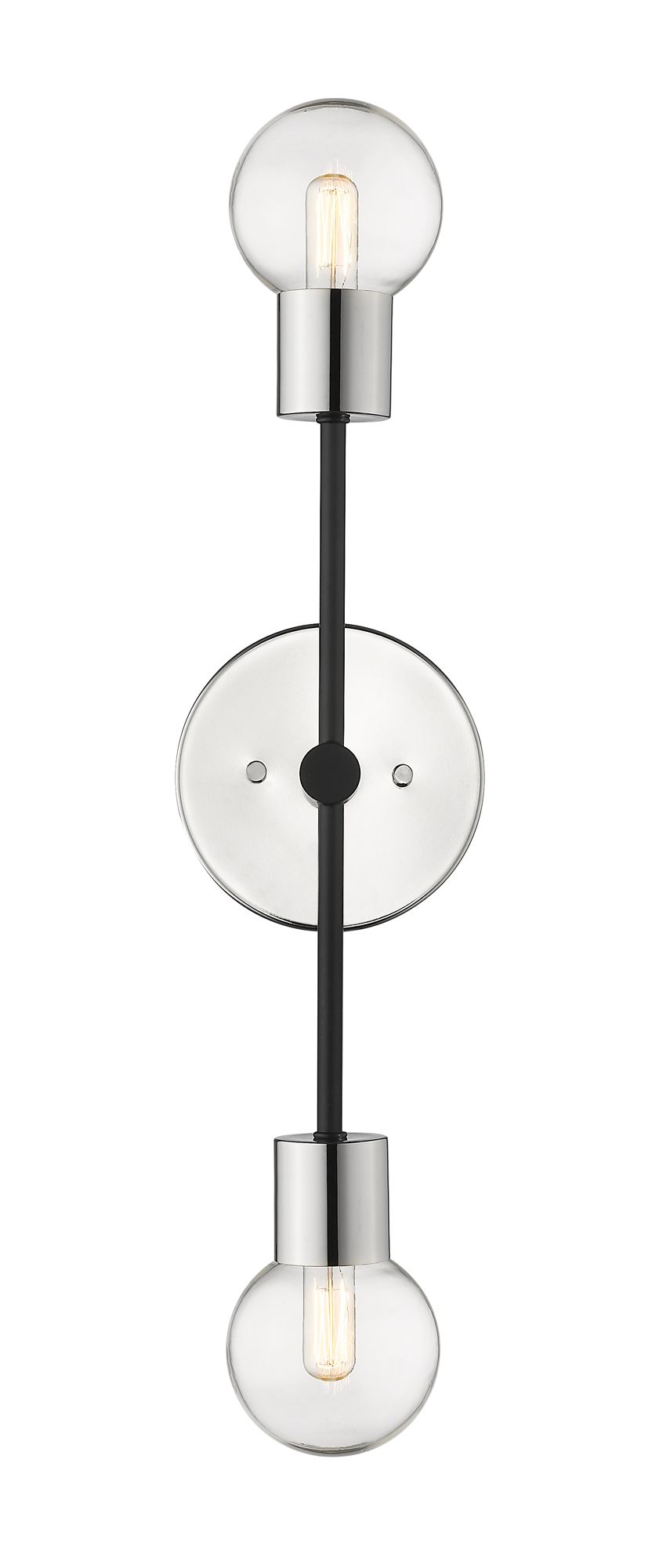Image 5 Z-Lite Neutra 2 Light Wall Sconce in Matte Black + Polished Nickel more views