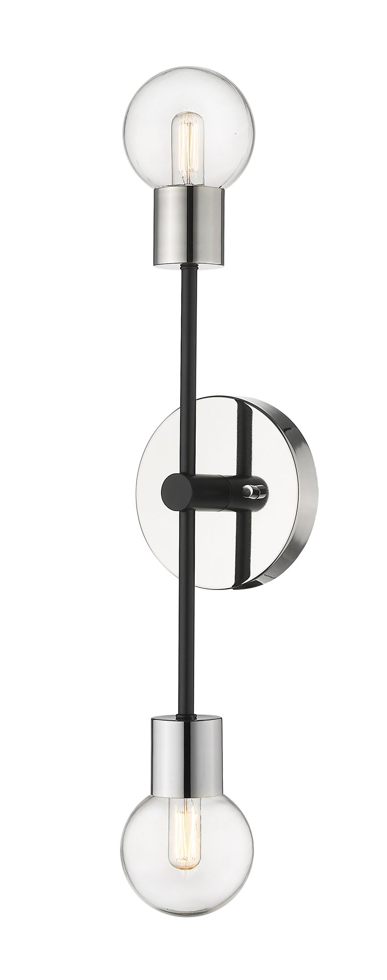 Image 6 Z-Lite Neutra 2 Light Wall Sconce in Matte Black + Polished Nickel more views