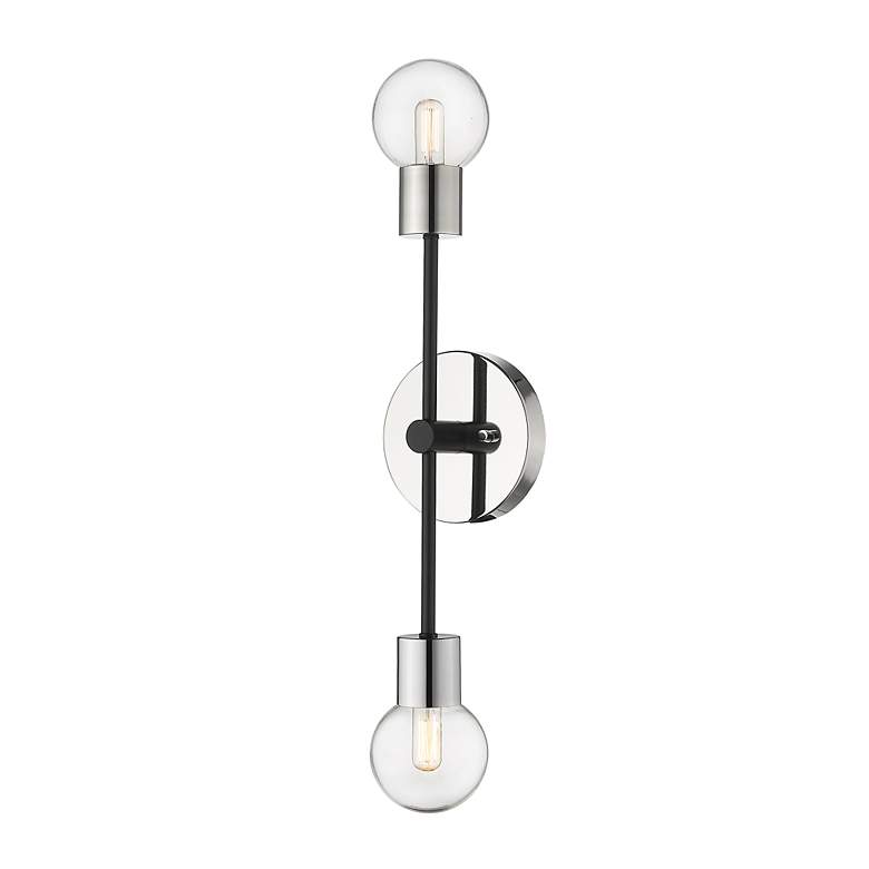 Image 6 Z-Lite Neutra 2 Light Wall Sconce in Matte Black + Polished Nickel more views