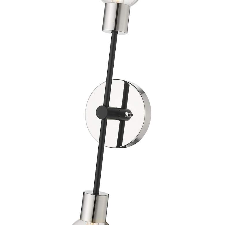 Image 7 Z-Lite Neutra 2 Light Wall Sconce in Matte Black + Polished Nickel more views