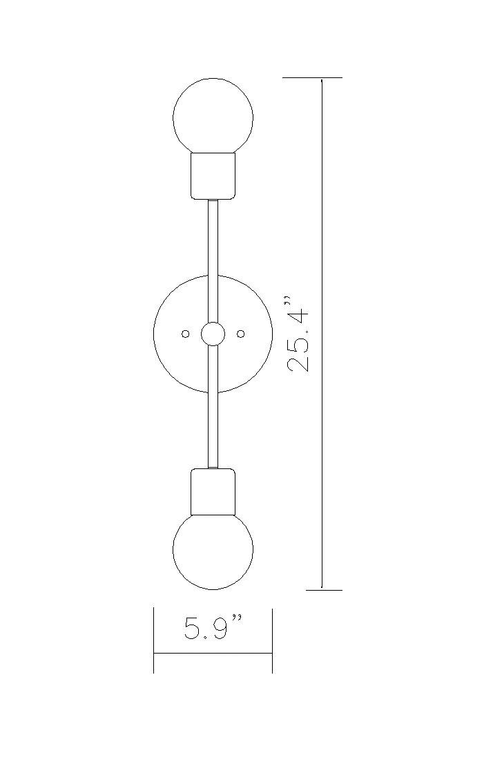 Z-Lite Neutra 2 Light Wall Sconce in Matte Black + Polished Nickel