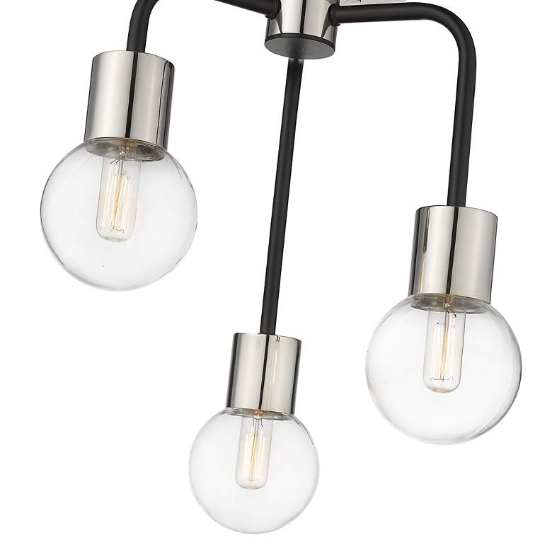 Image 7 Z-Lite Neutra 3 Light Semi Flush Mount in Matte Black + Polished Nickel more views