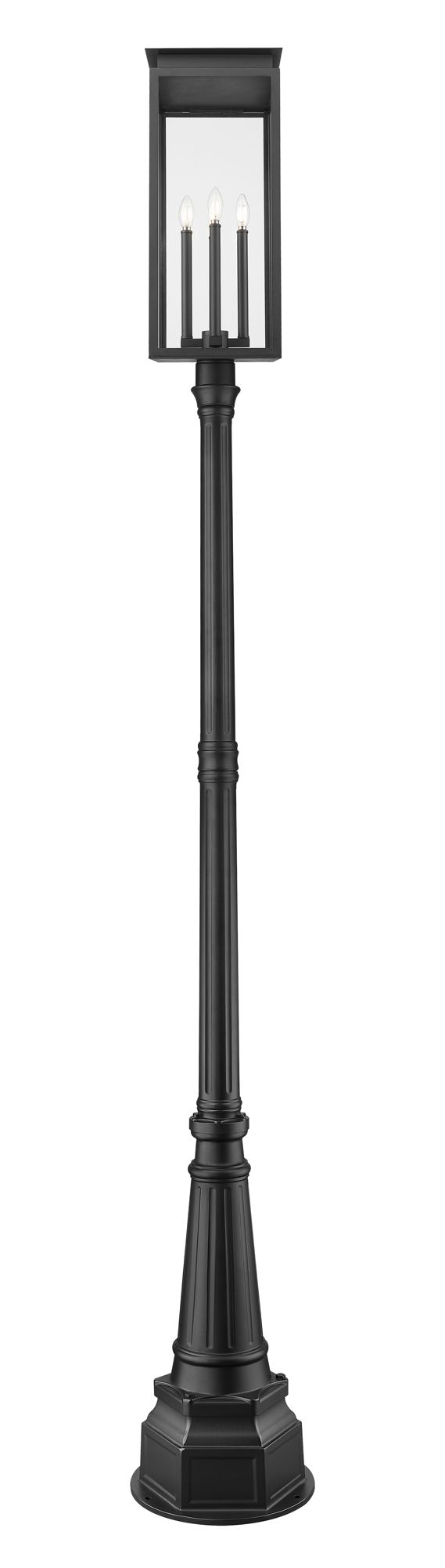 Image 4 Z-Lite Nova 109 1/2" High Black Outdoor Post Light with Base more views