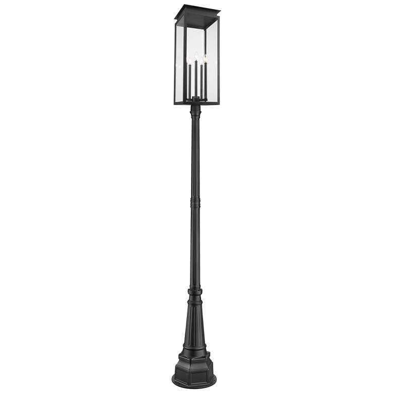 Image 1 Z-Lite Nova 117"H Black 5-Light Outdoor Post Light with Base
