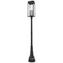 1_Z-Lite Nova 117"H Black 5-Light Outdoor Post Light with Base