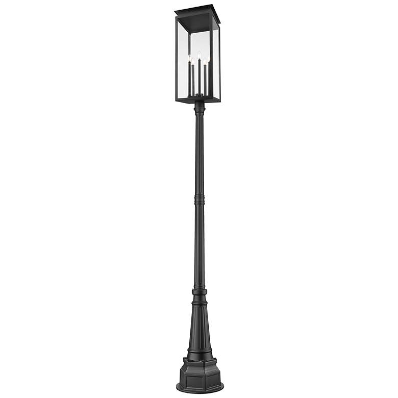 Image 5 Z-Lite Nova 117"H Black 5-Light Outdoor Post Light with Base more views