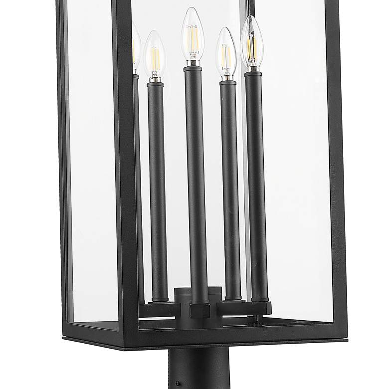 Image 6 Z-Lite Nova 117"H Black 5-Light Outdoor Post Light with Base more views