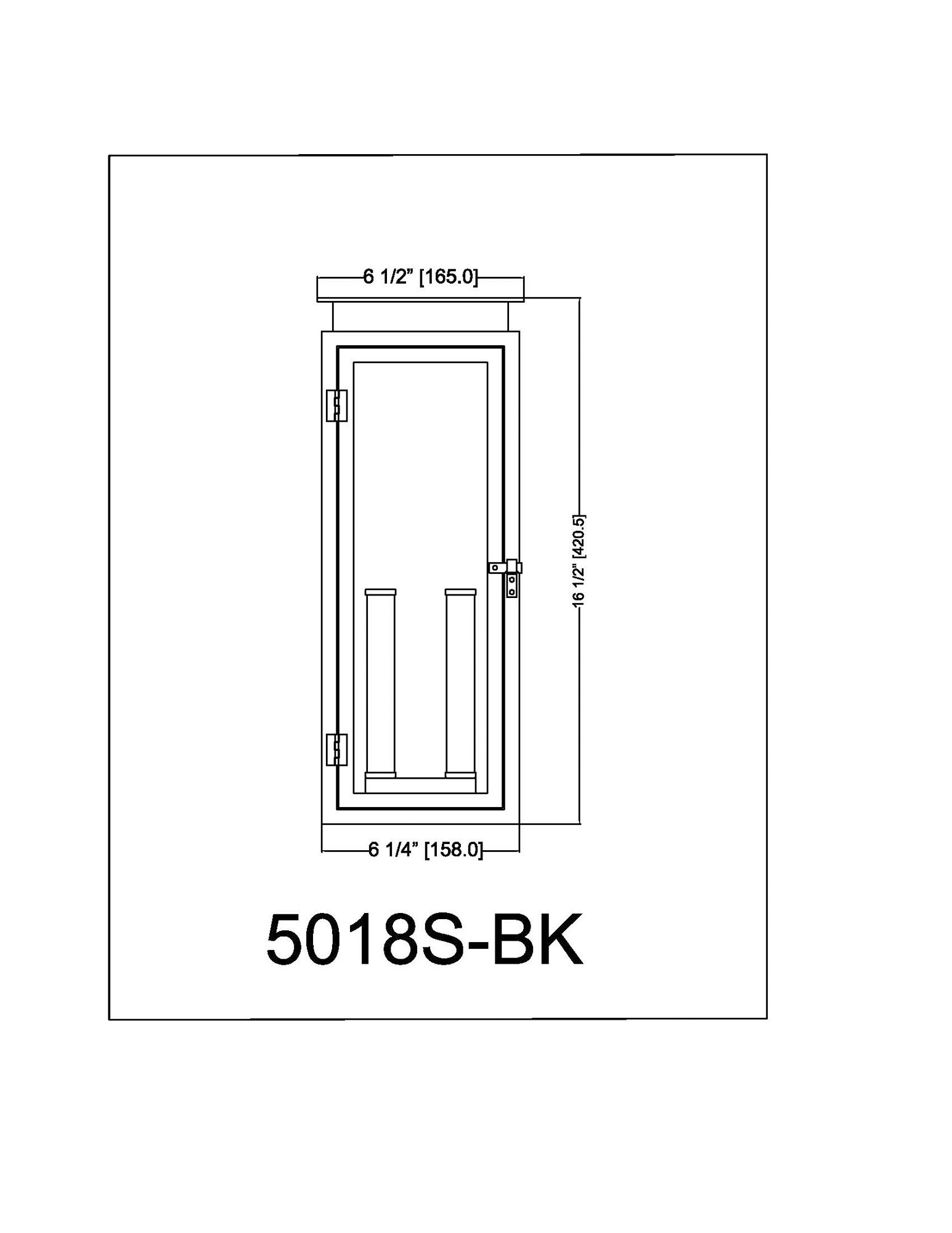 Z-Lite Nova 16 1/2" High Black 2-Light Outdoor Wall Light