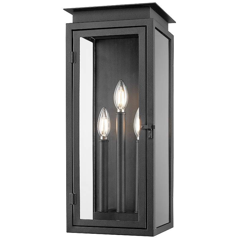 Image 1 Z-Lite Nova 20 1/2" High Black 3-Light Outdoor Wall Light
