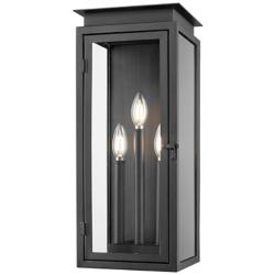 Z-Lite Nova 20 1/2" High Black 3-Light Outdoor Wall Light